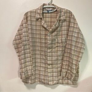 Vintage Marlowe‎ Mens Pajamas Top Size Medium Longsleeve Button Down Made U.S.A
